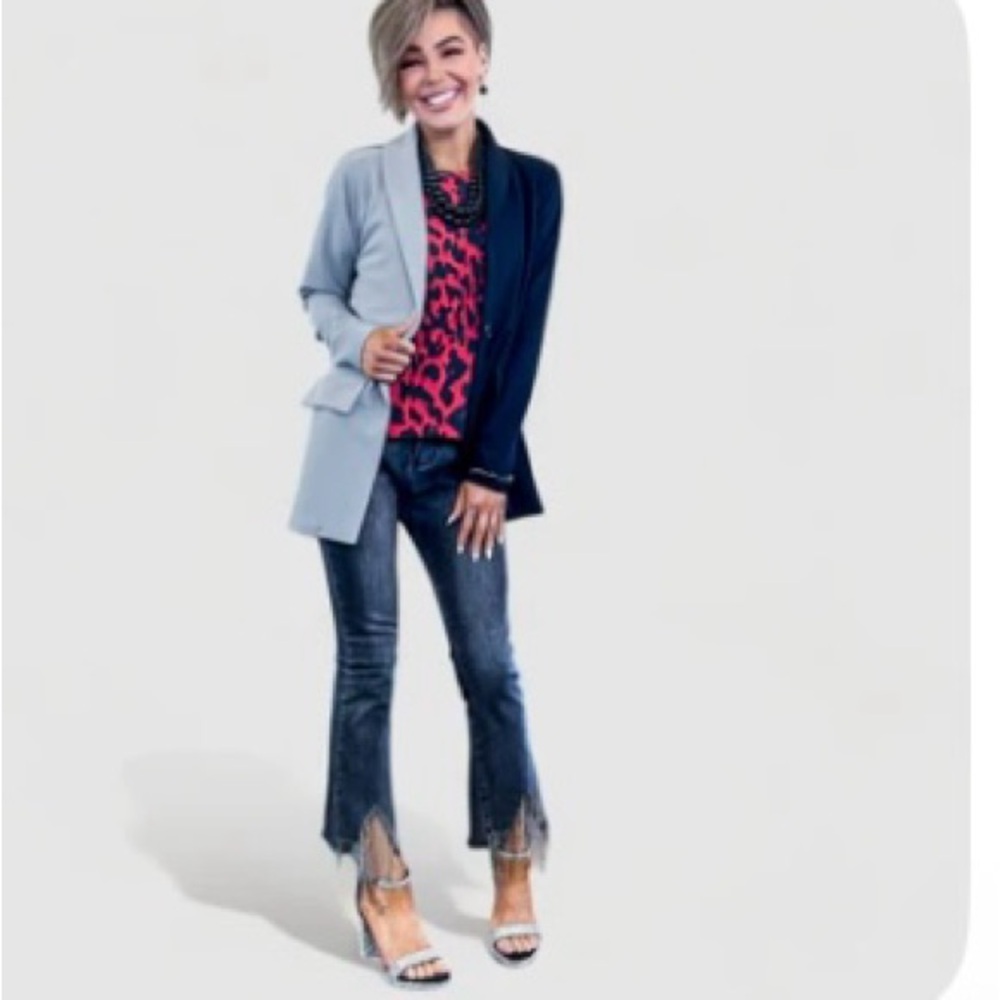 Stylish Two-Tone Blazer